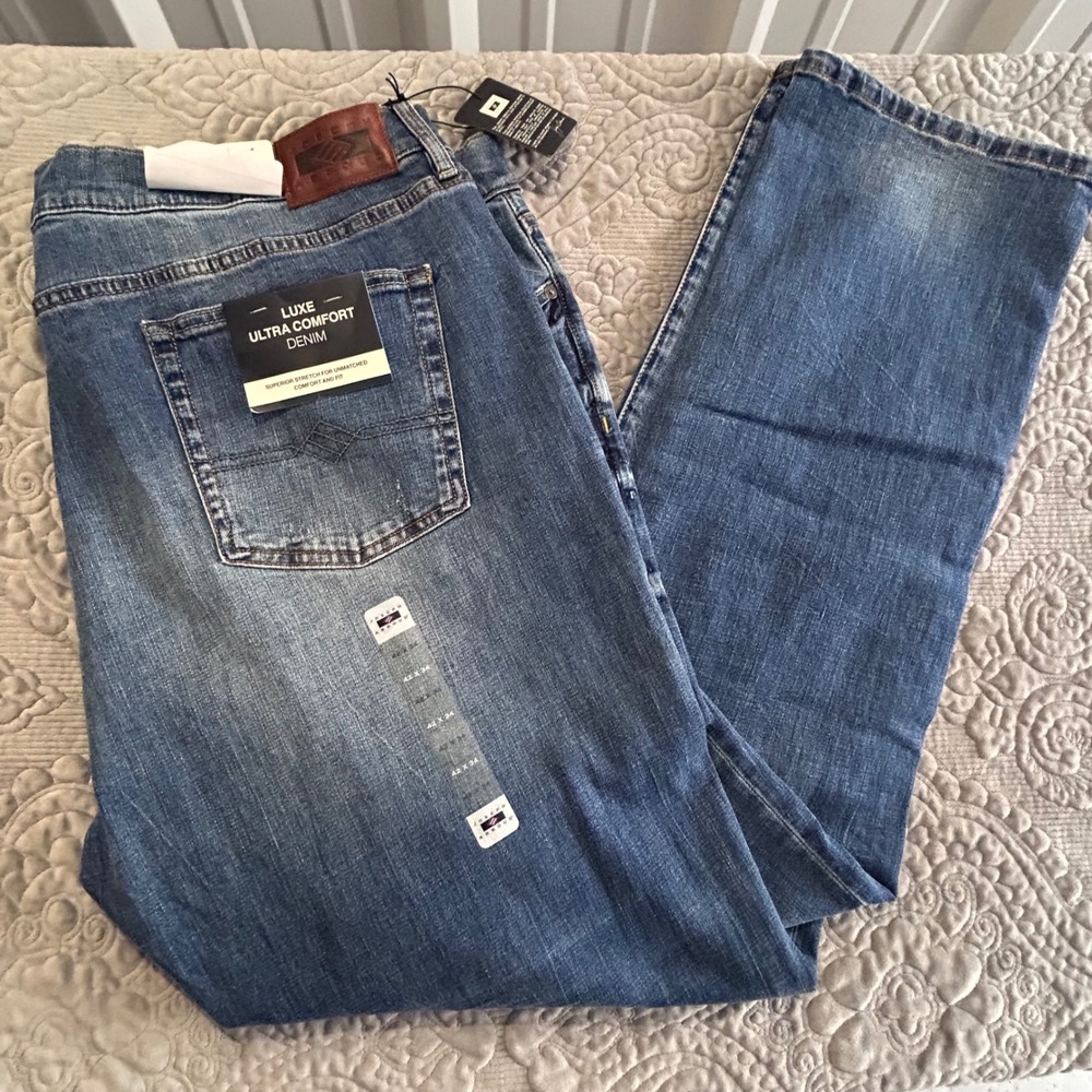 Joseph Abboud Mens Slim Fit Luxe Ultra Comfort Denim Jeans Blue 42x34 NWT